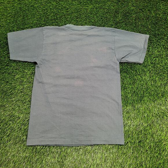 Vintage 90s Native-American Indian Wolf Shirt Medium 19x26 Green - Picture 2 of 13